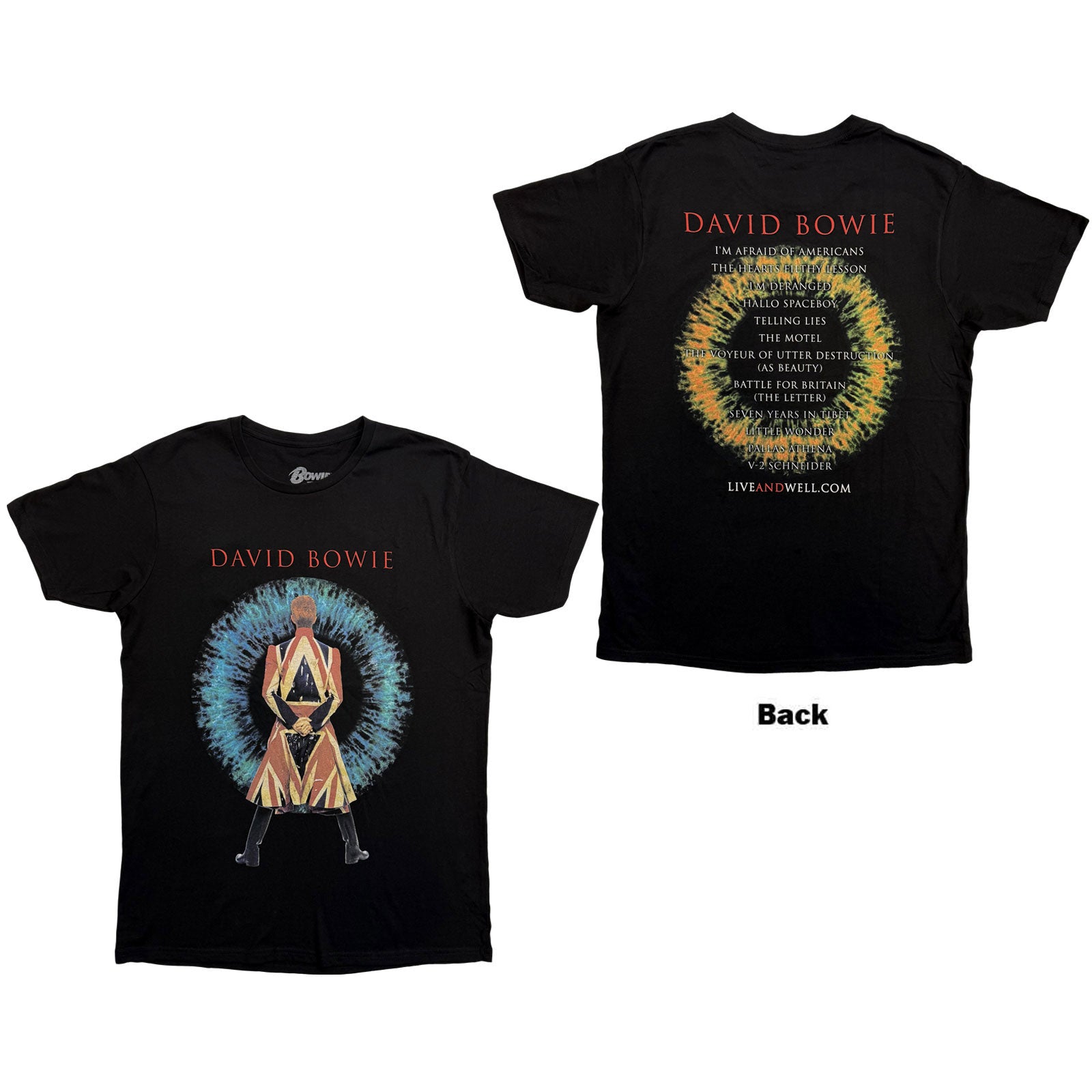 Een foto van een David Bowie T-Shirt