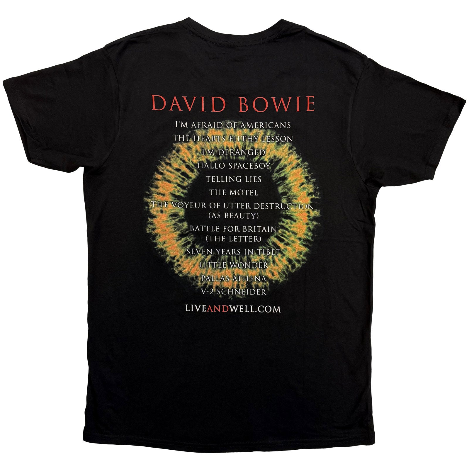 Een foto van een David Bowie T-Shirt