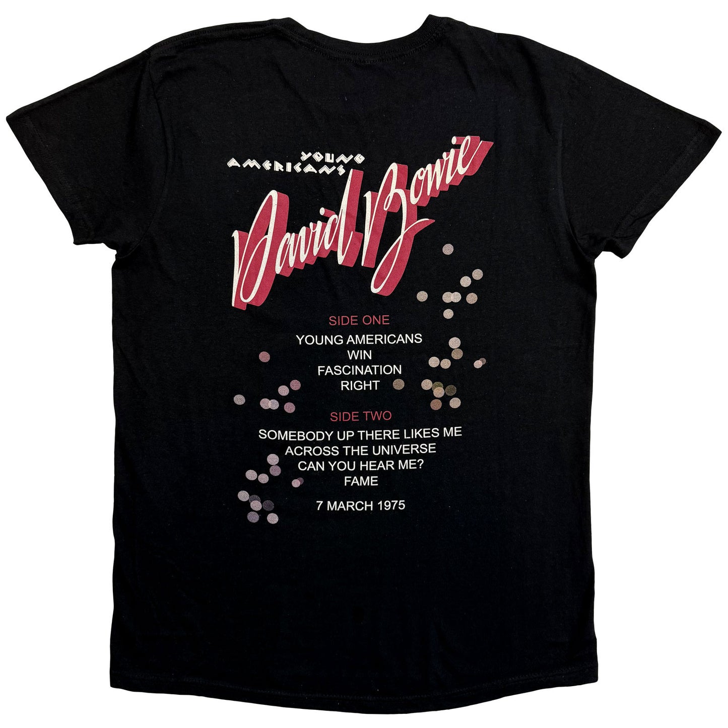 Een foto van een David Bowie T-Shirt