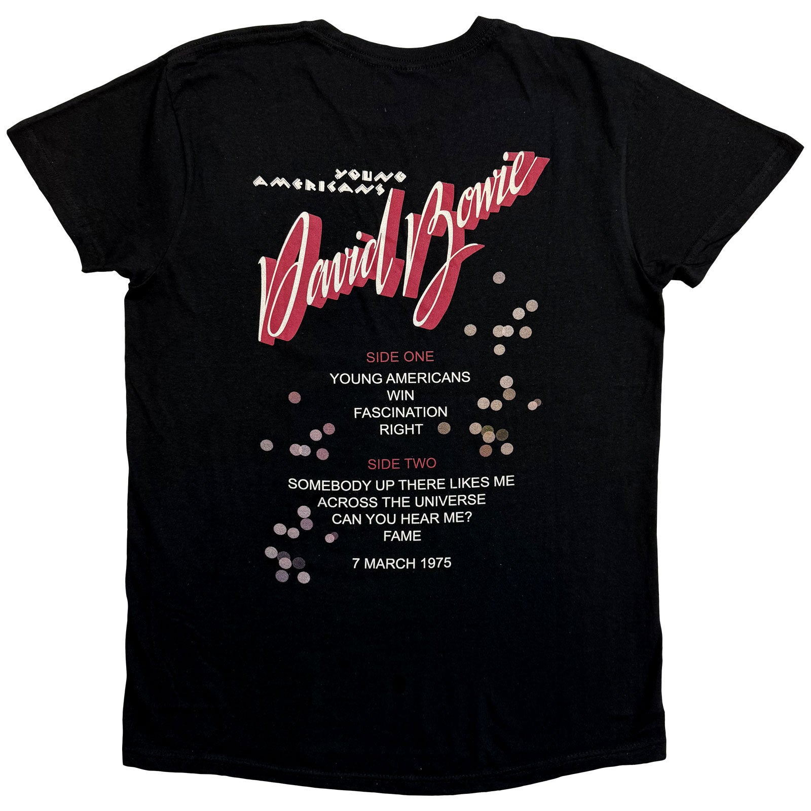 Een foto van een David Bowie T-Shirt