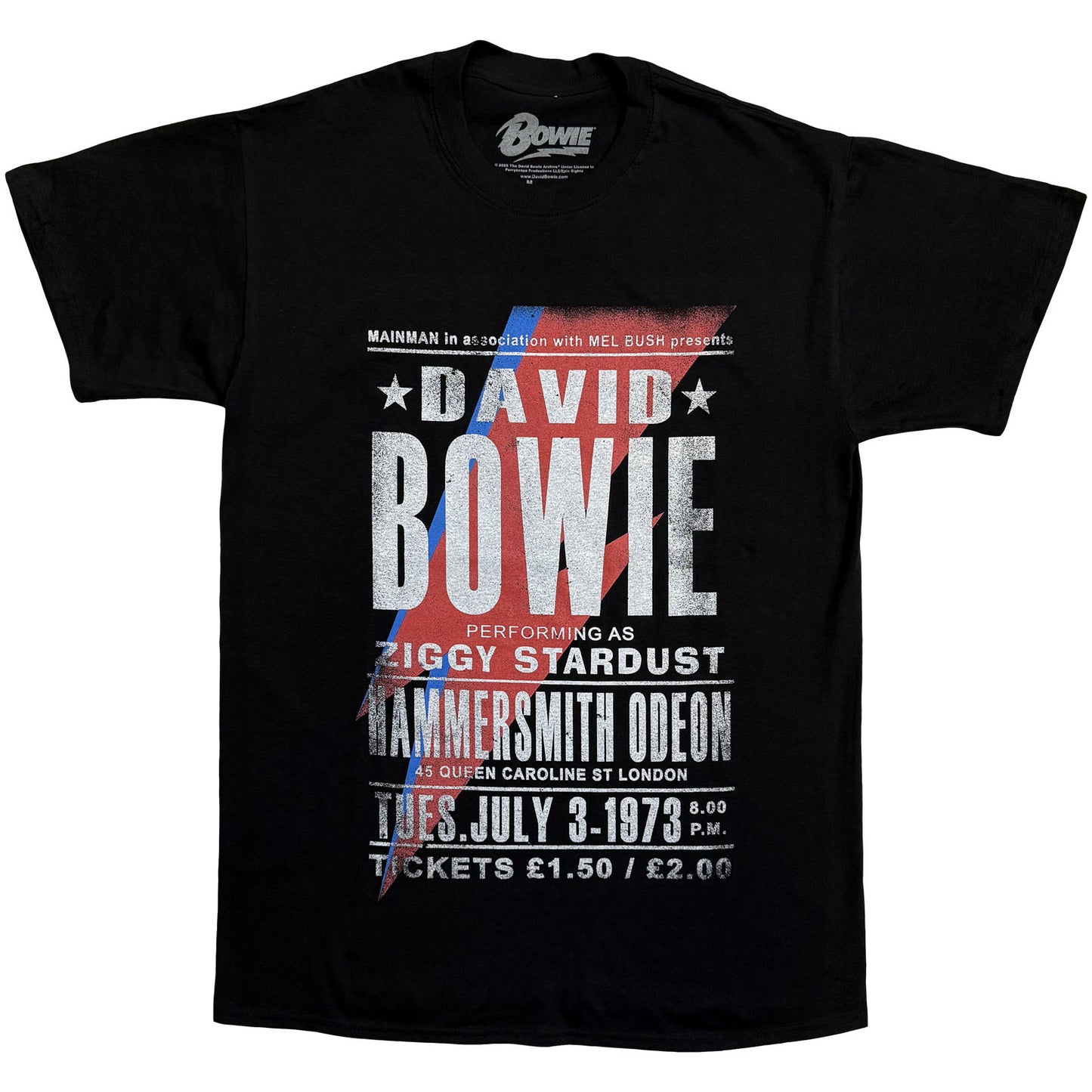 Een foto van een David Bowie T-Shirt