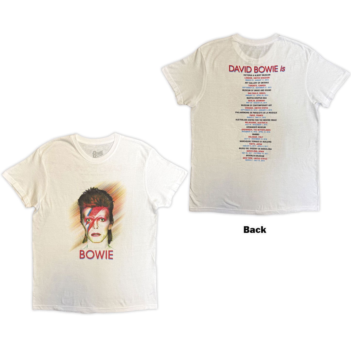 Een foto van een David Bowie T-Shirt