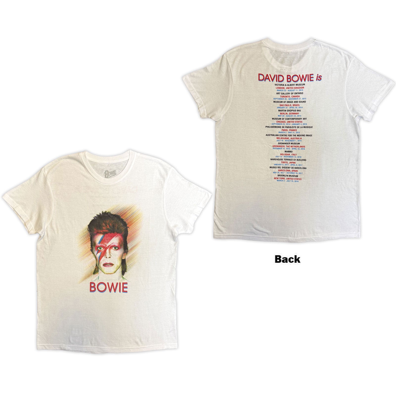 Een foto van een David Bowie T-Shirt