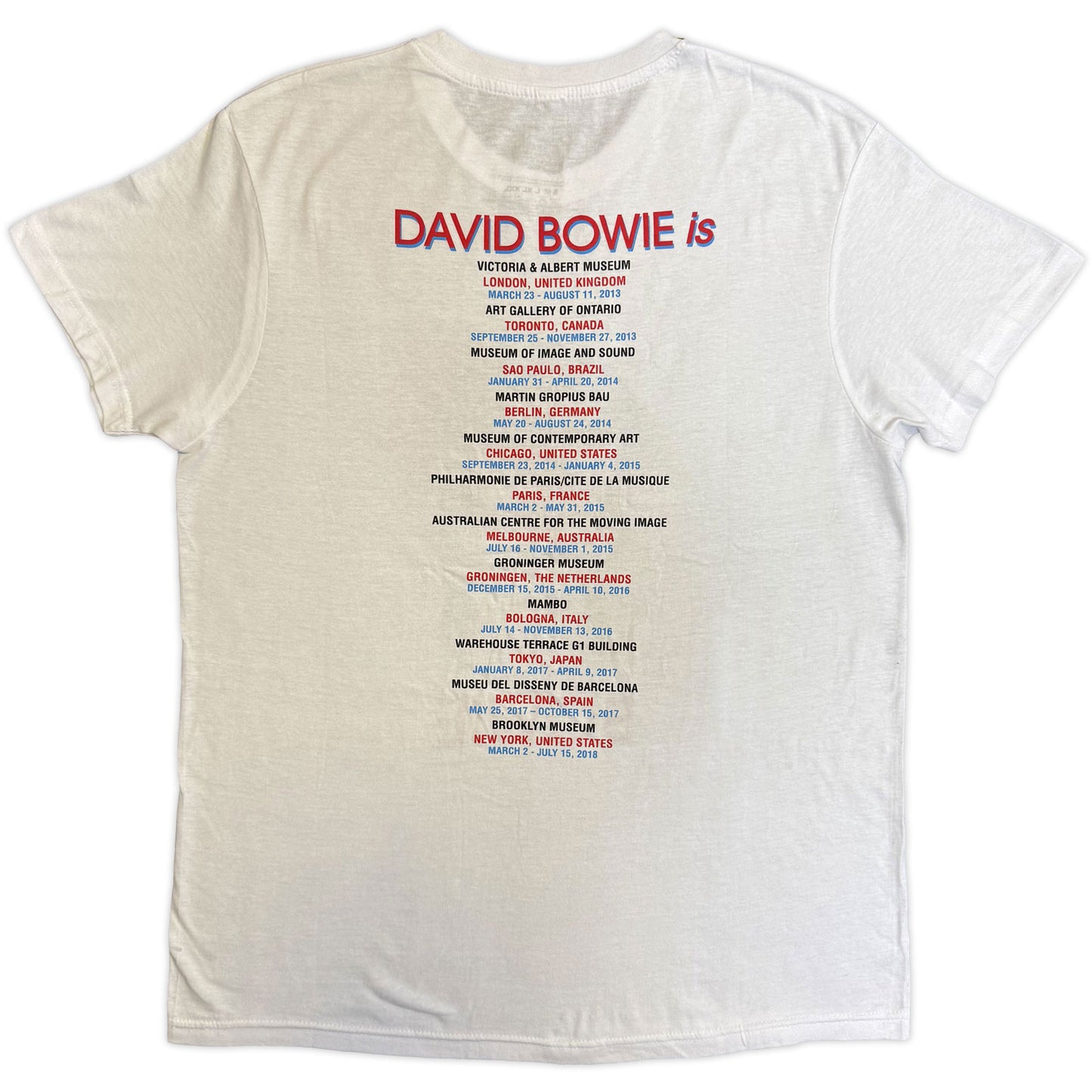 Een foto van een David Bowie T-Shirt