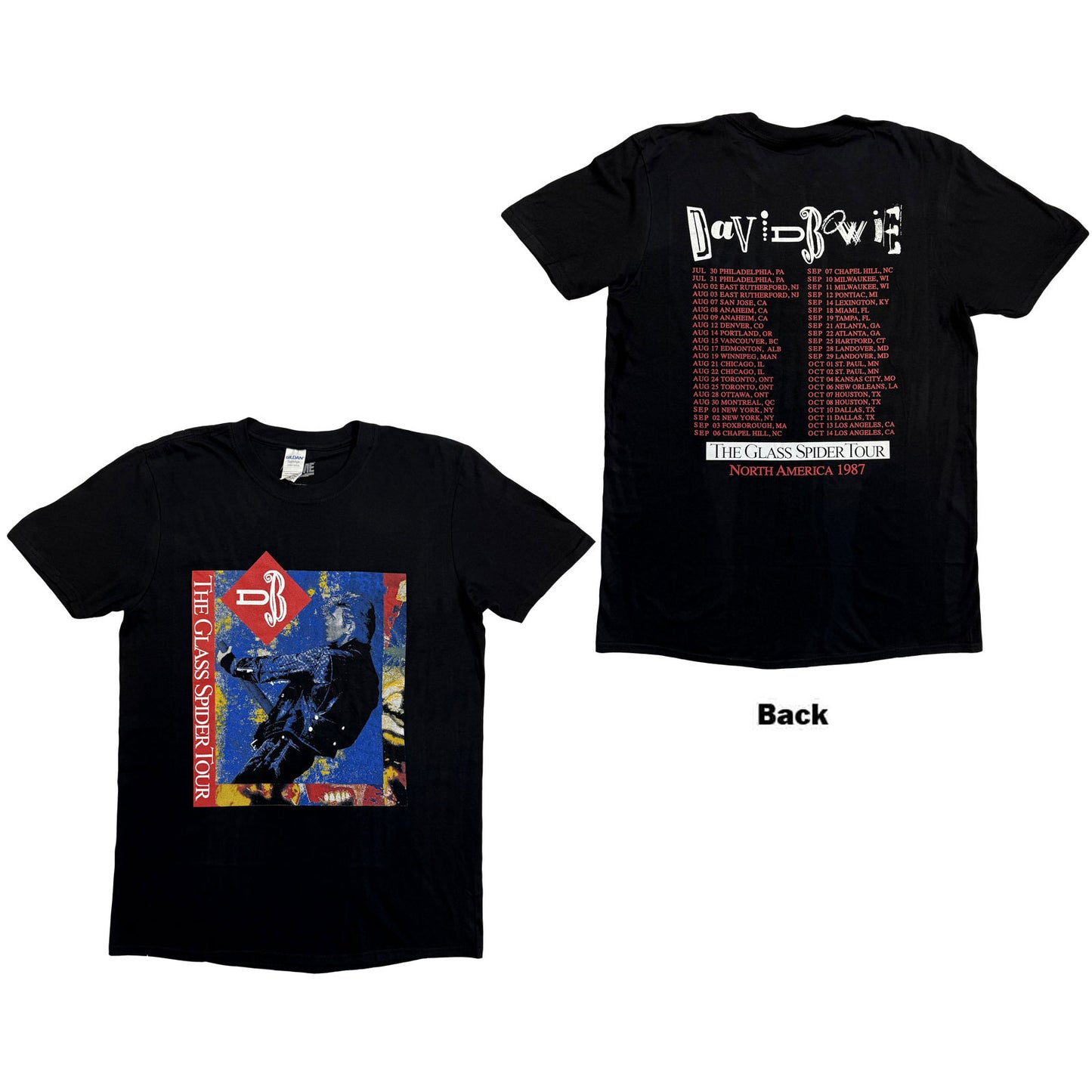 Een foto van een David Bowie T-Shirt