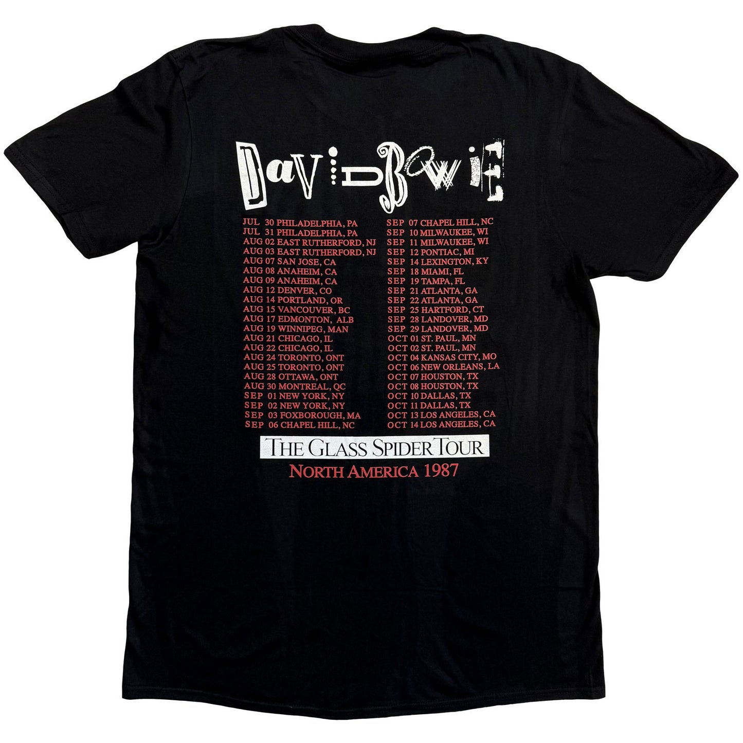 Een foto van een David Bowie T-Shirt