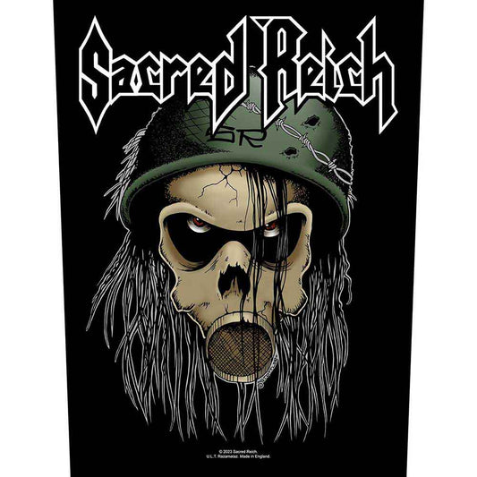 Een foto van een Sacred Reich Achter Patch