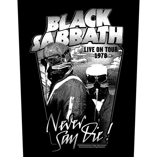 Een foto van een Black Sabbath Achter Patch