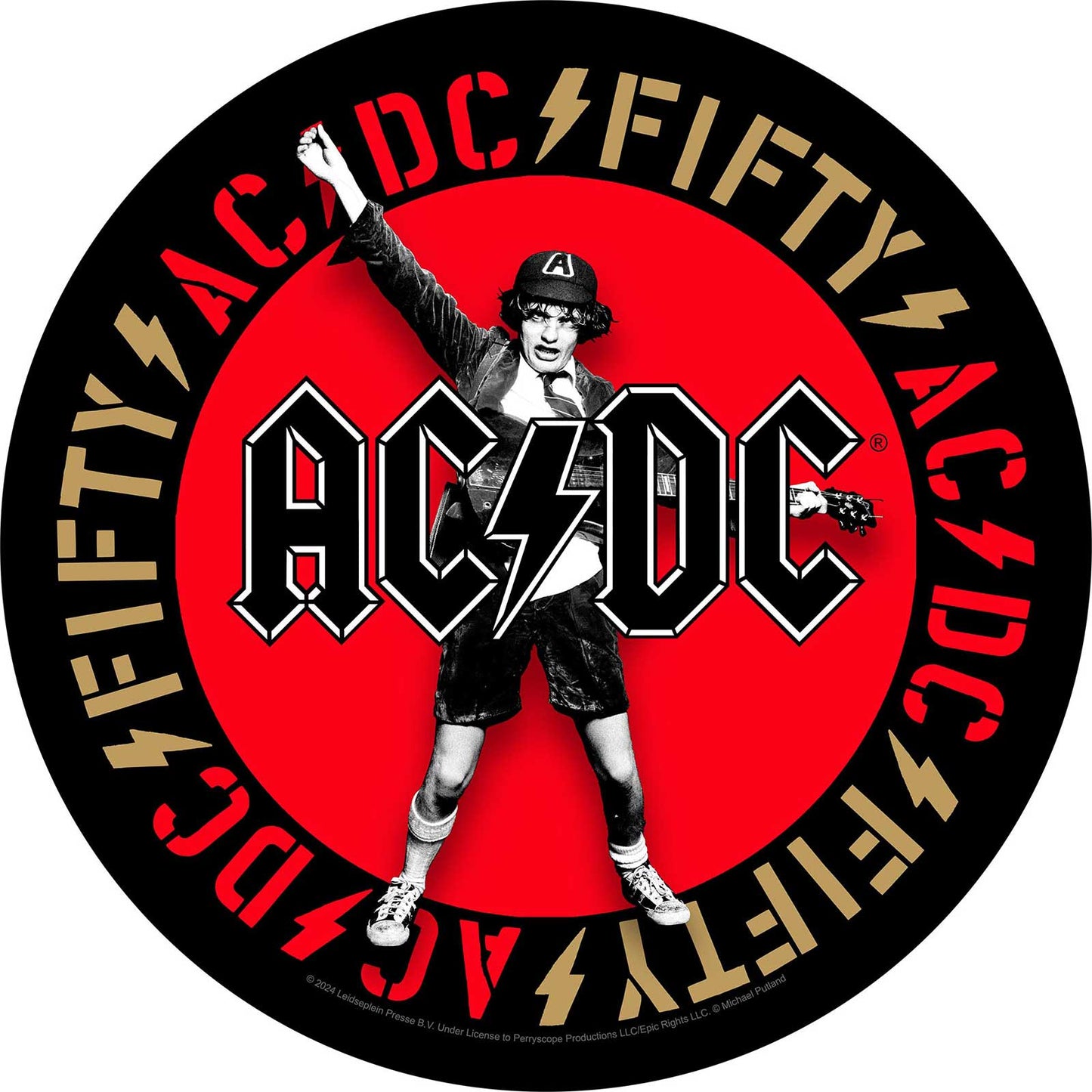 Een foto van een AC/DC Achter Patch