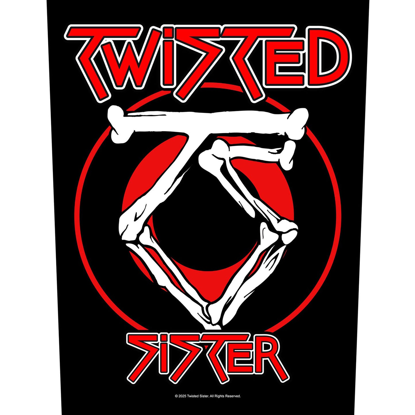 Een foto van een Twisted Sister Patch