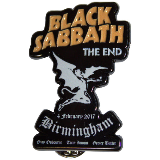 Een foto van een Black Sabbath Speld Badge