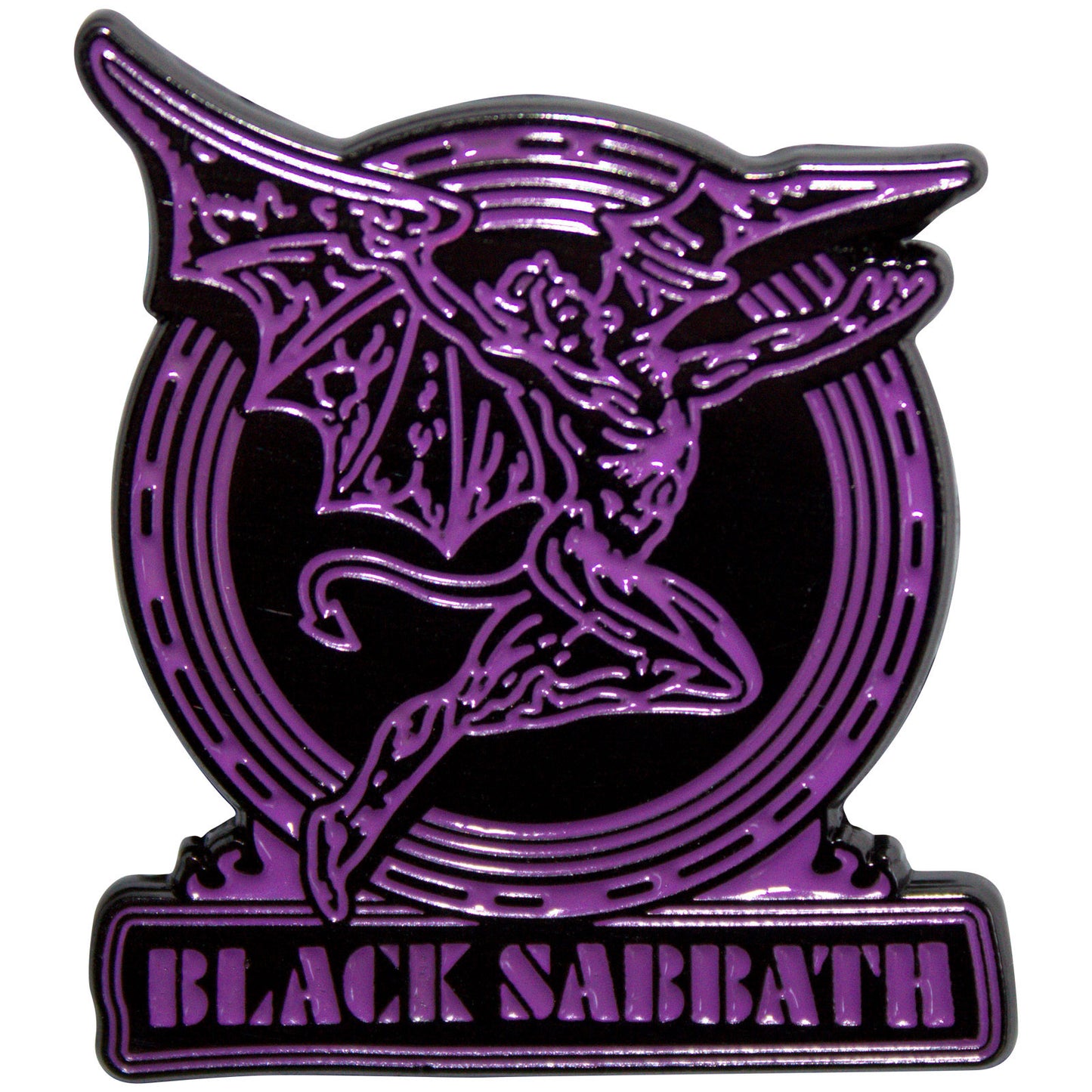 Een foto van een Black Sabbath Speld Badge