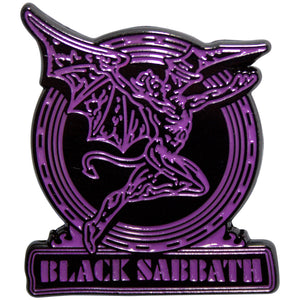Een foto van een Black Sabbath Speld Badge