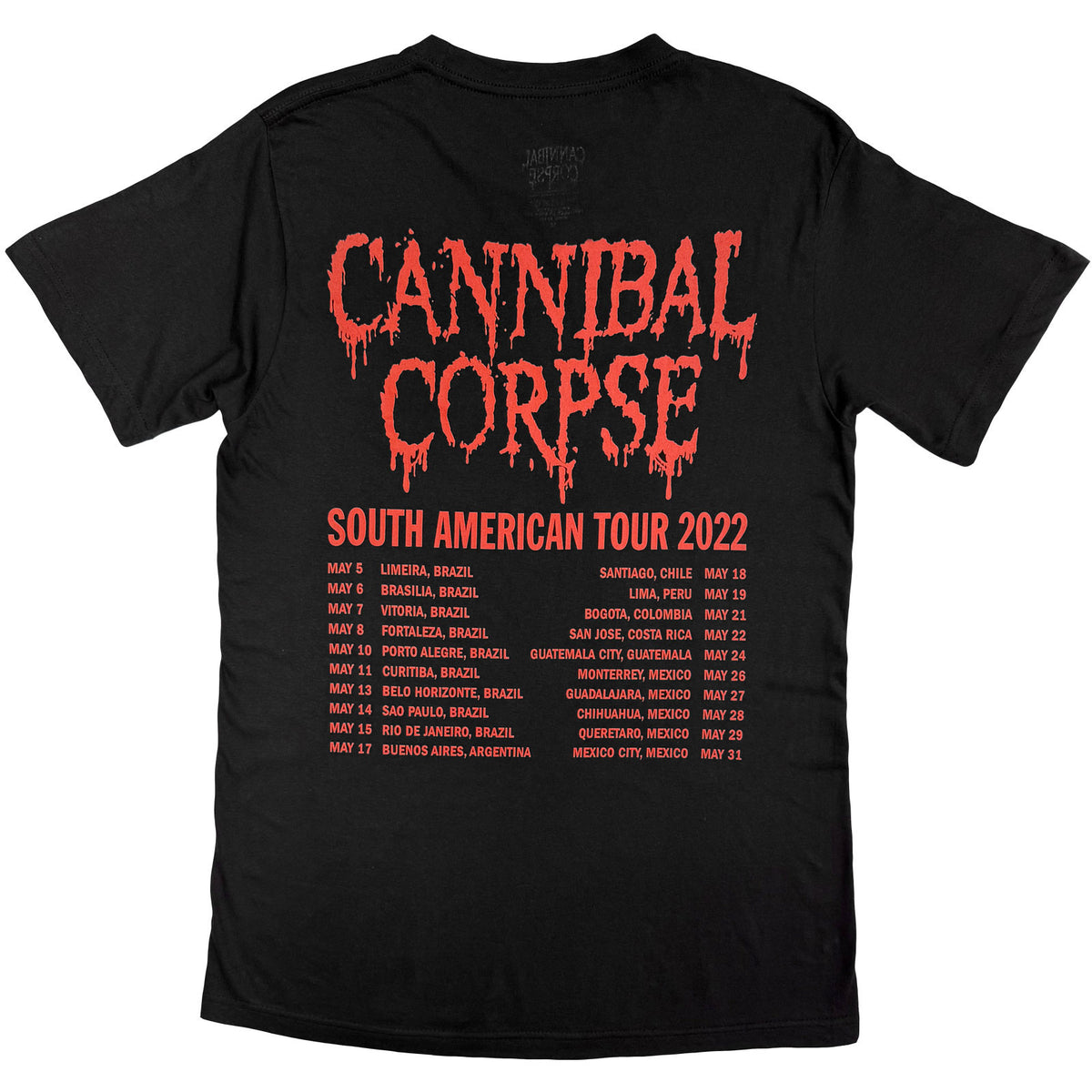 Een foto van een Cannibal Corpse T-Shirt