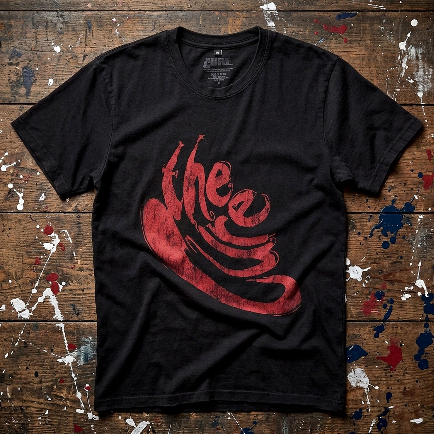 Een foto van een The Cure T-Shirt