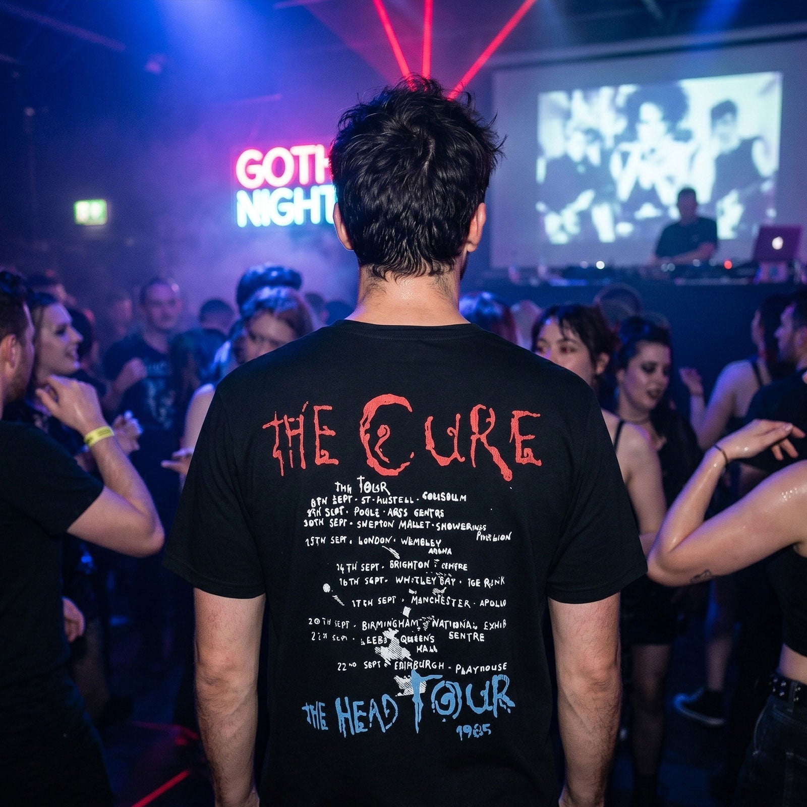 Een foto van een The Cure T-Shirt