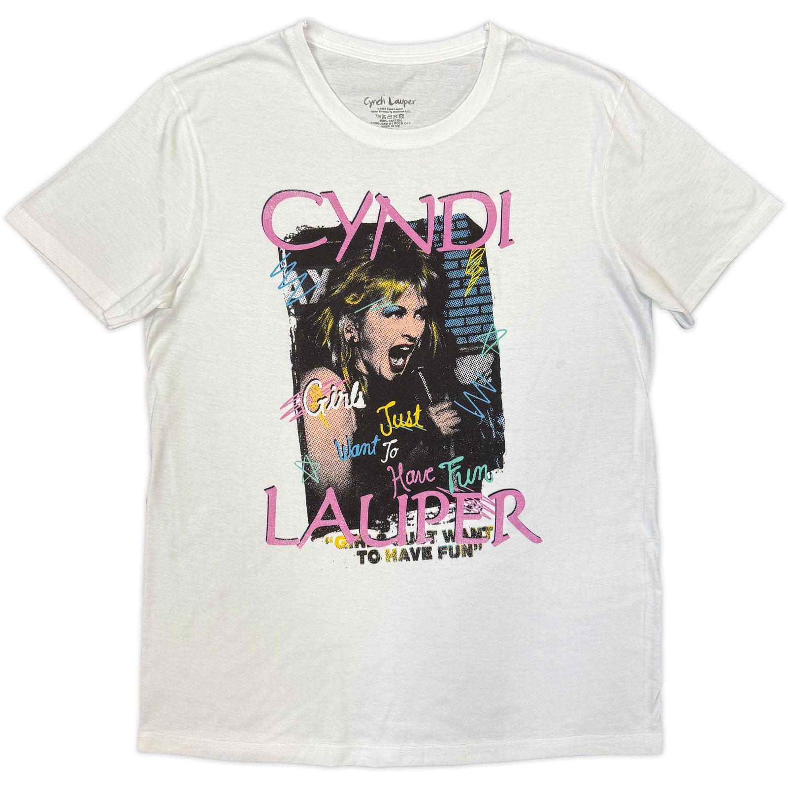 Een foto van een Cyndi Lauper T-Shirt