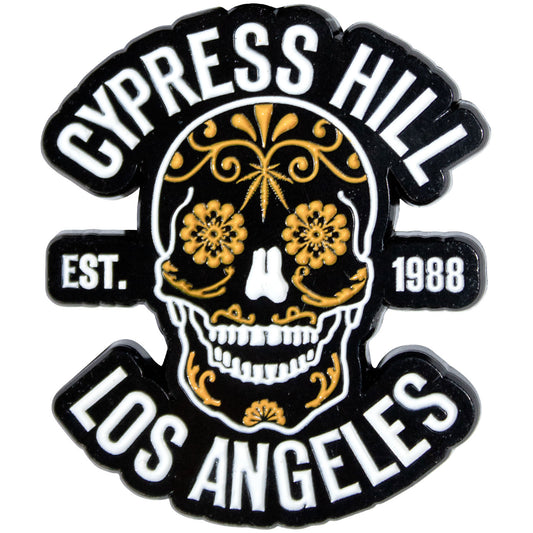 Een foto van een Cypress Hill Speld Badge