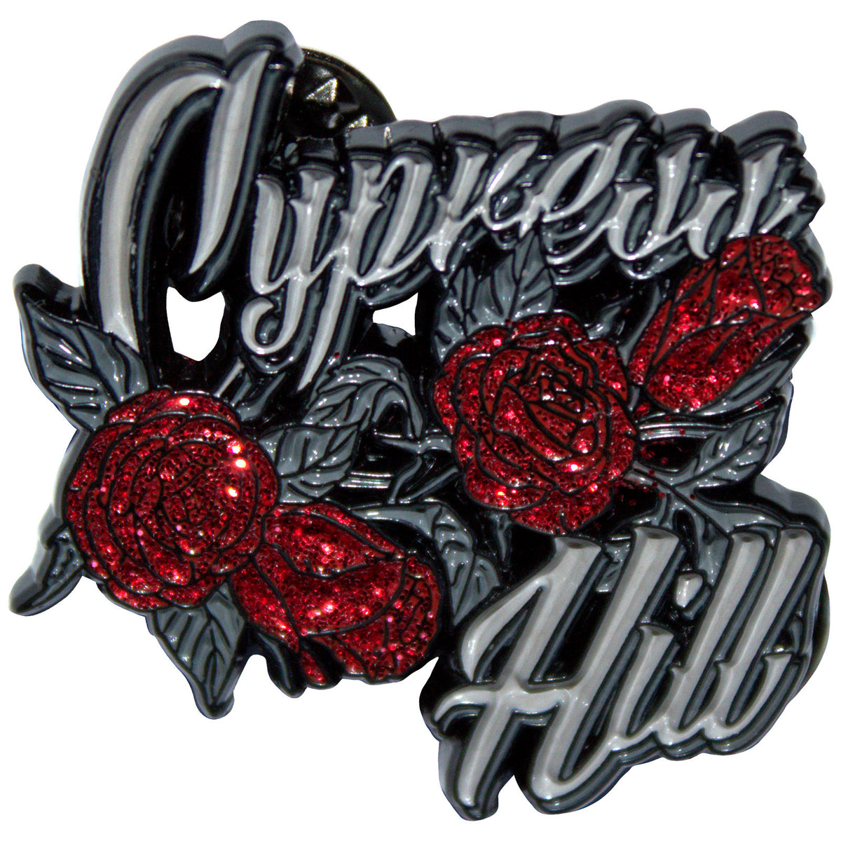 Een foto van een Cypress Hill Speld Badge
