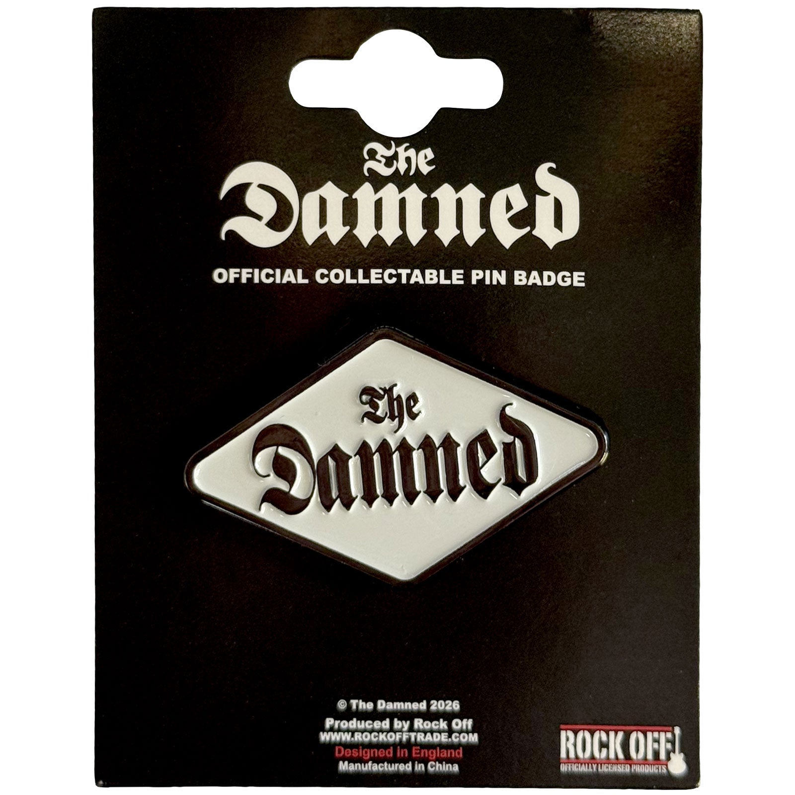 Een foto van een The Damned Speld Badge
