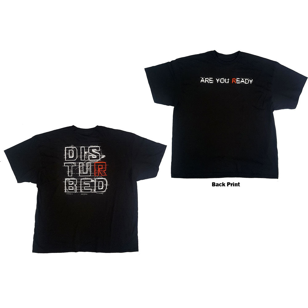 Disturbed Unisex T-Shirt: Are You Ready? (Back Print) T-Shirt