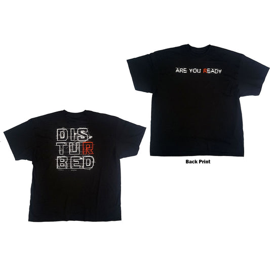 Disturbed Unisex T-Shirt: Are You Ready? (Back Print) T-Shirt