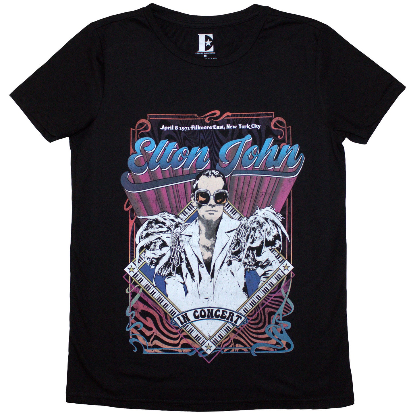 Een foto van een Elton John T-Shirt
