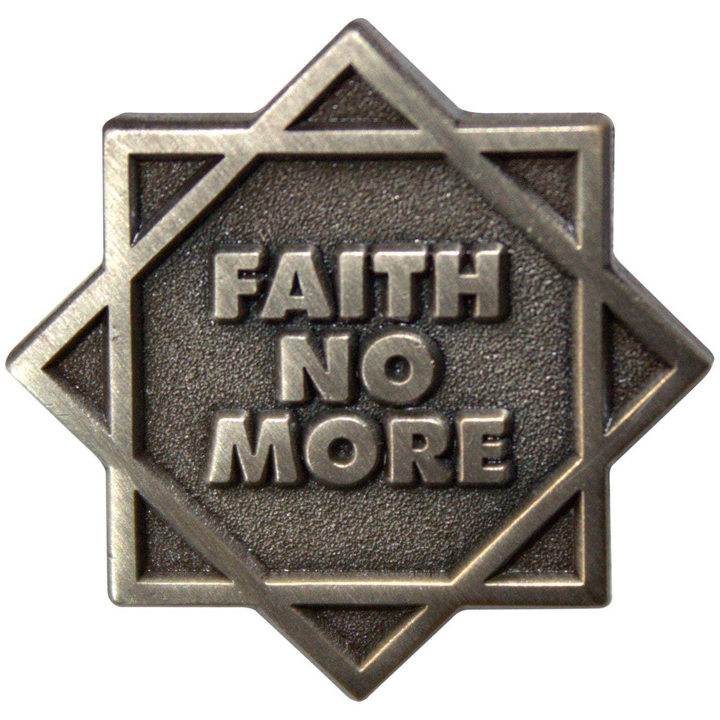Een foto van een Faith No More Speld Badge