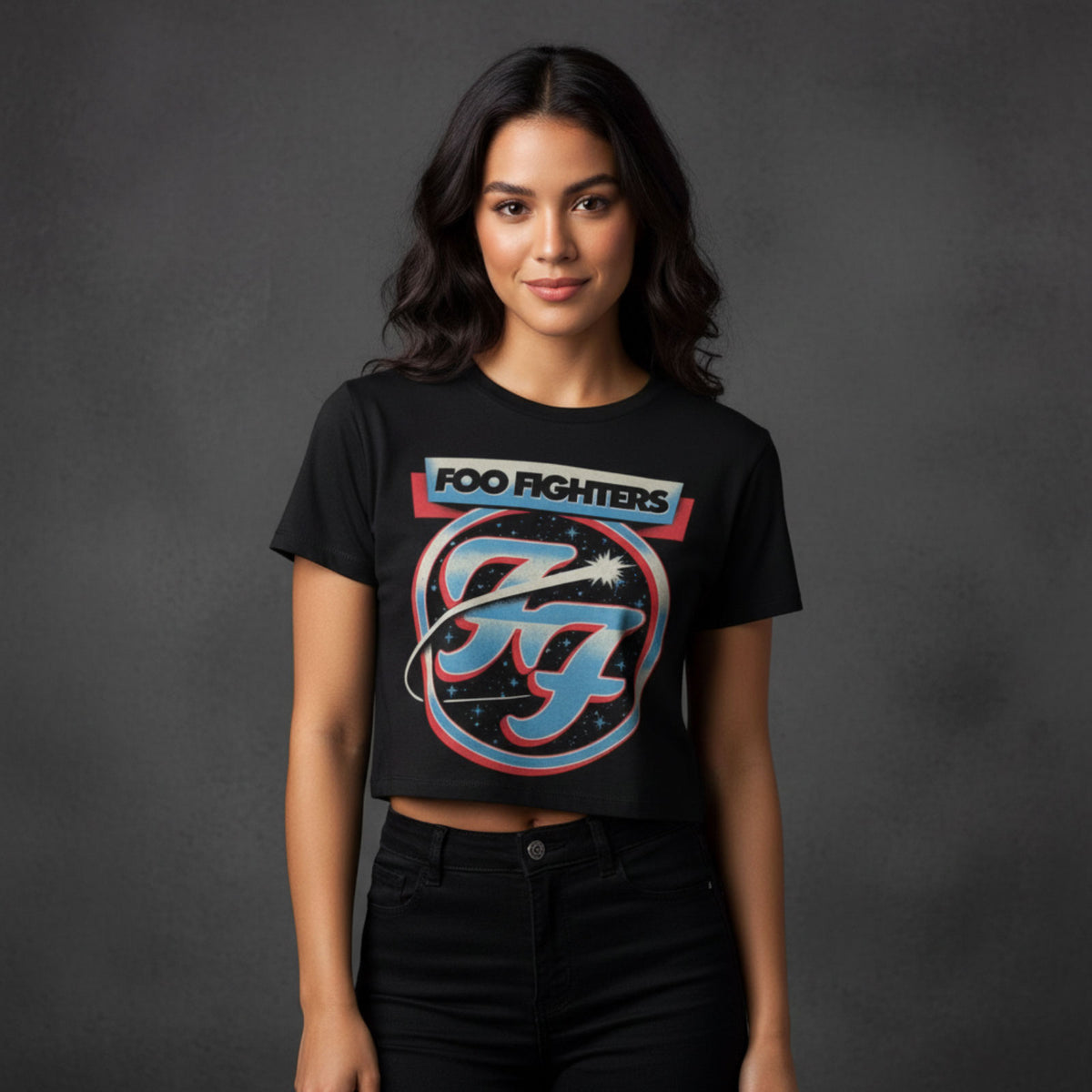Een foto van een Foo Fighters Crop Top