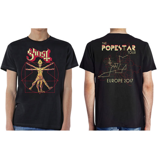 Ghost Unisex T-Shirt: Popestar Tour Europe 2017 T-Shirt
