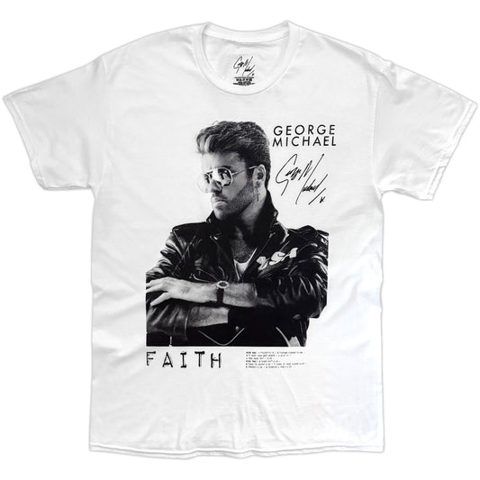 Een foto van een George Michael T-Shirt