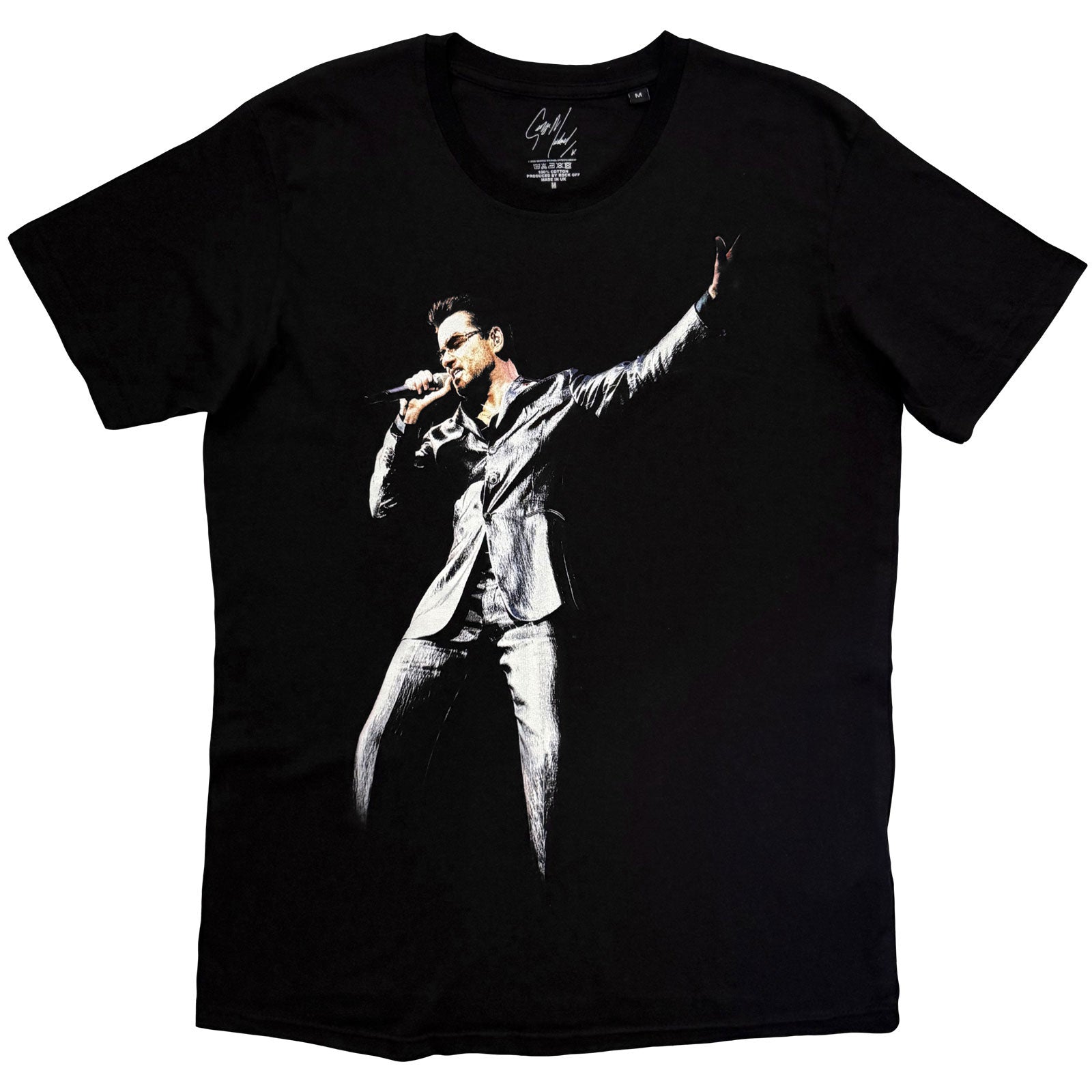 Een foto van een George Michael T-Shirt