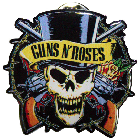 Een foto van een Guns N' Roses Speld Badge