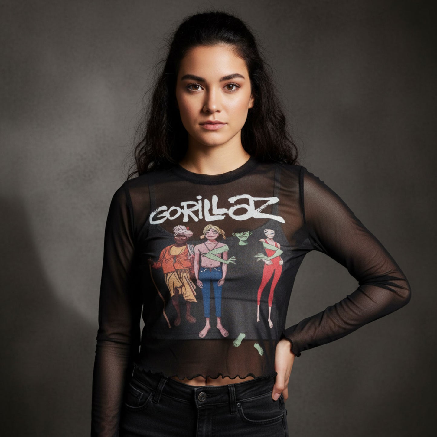 Een foto van een Gorillaz T-Shirt