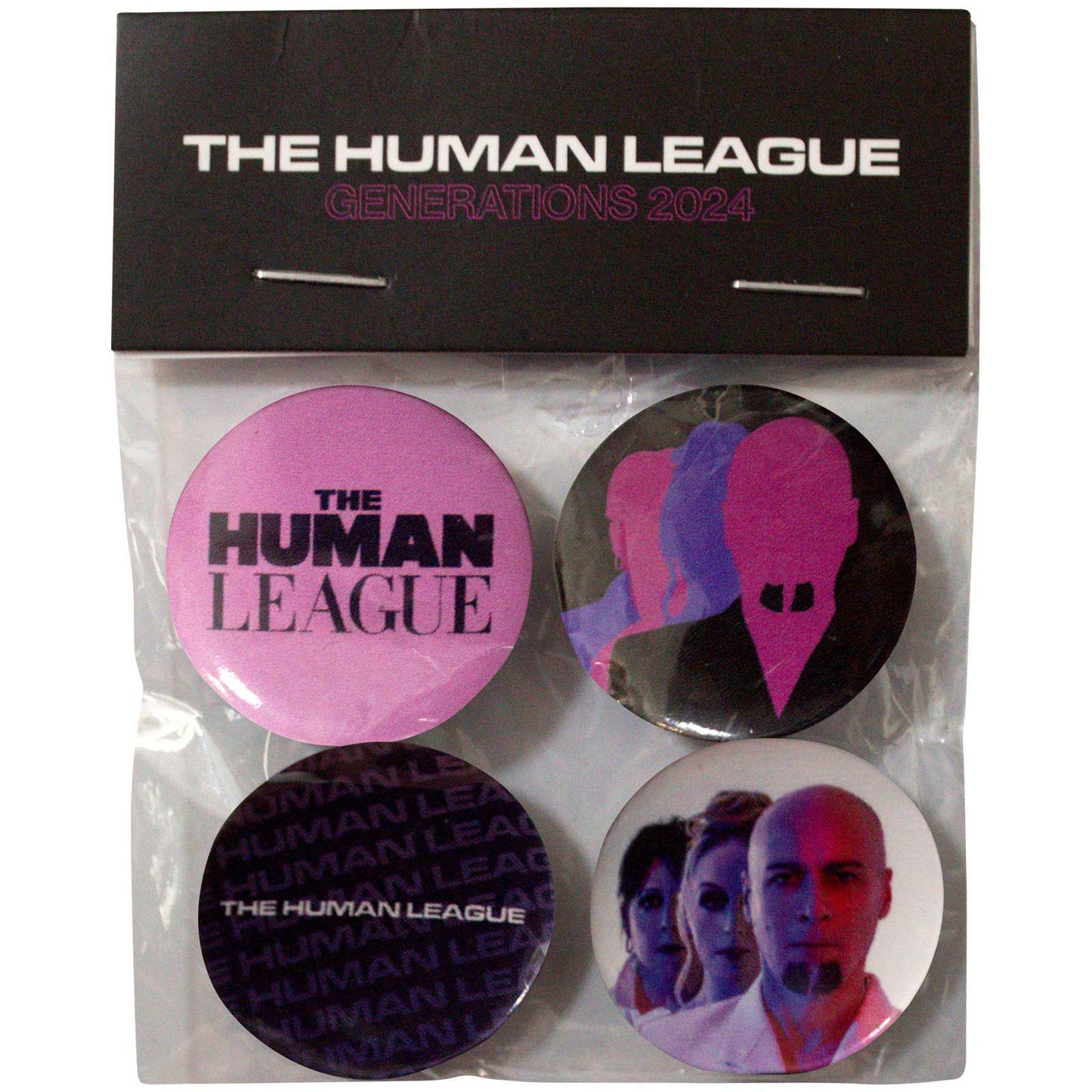 Een foto van een The Human League Speld Badge