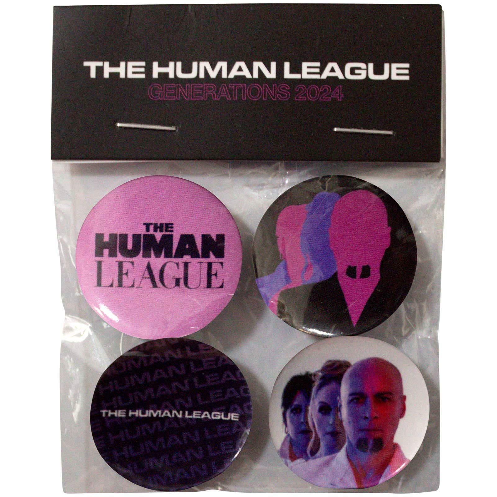 Een foto van een The Human League Speld Badge