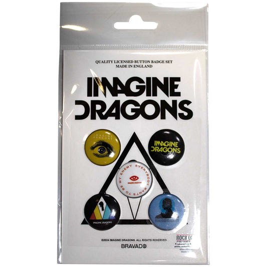 Een foto van een Imagine Dragons Knop Badge Pakket