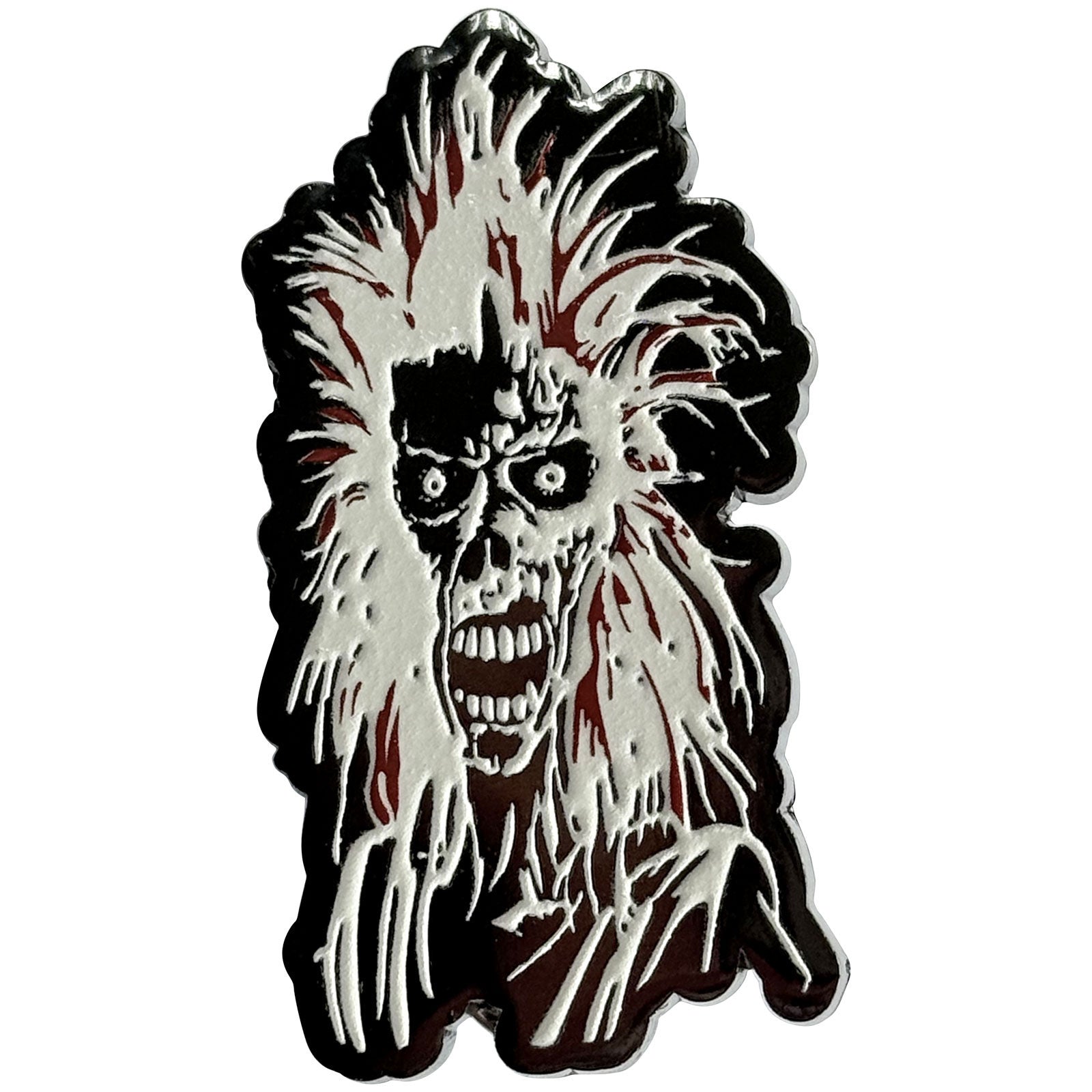 Een foto van een Iron Maiden Speld Badge