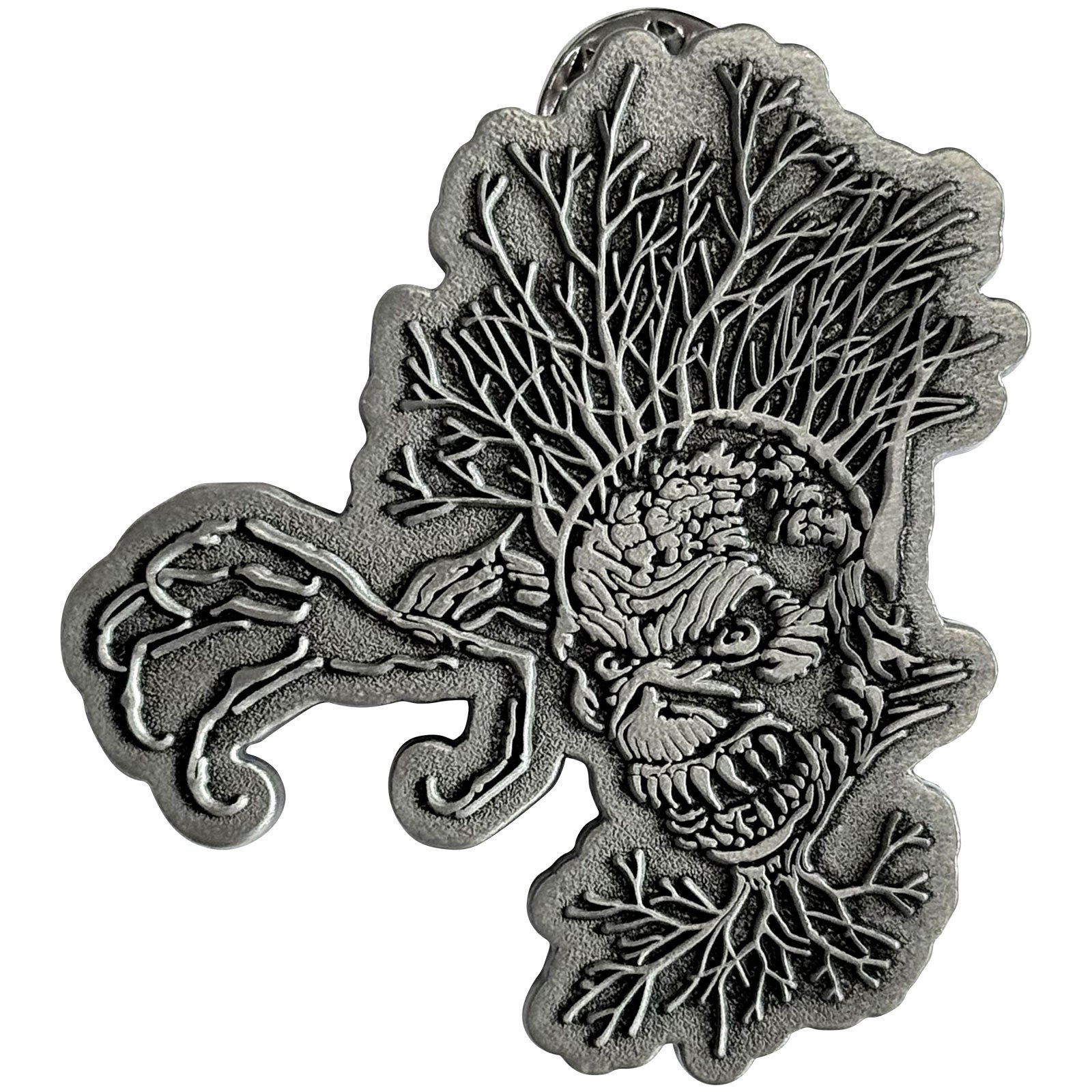 Een foto van een Iron Maiden Speld Badge