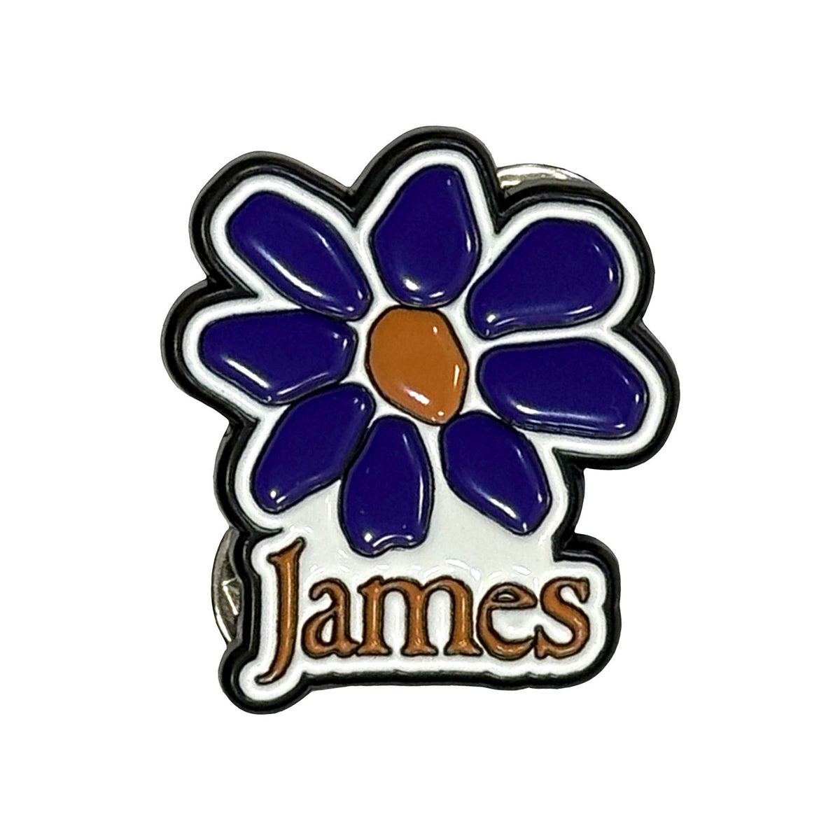 Een foto van een James Speld Badge