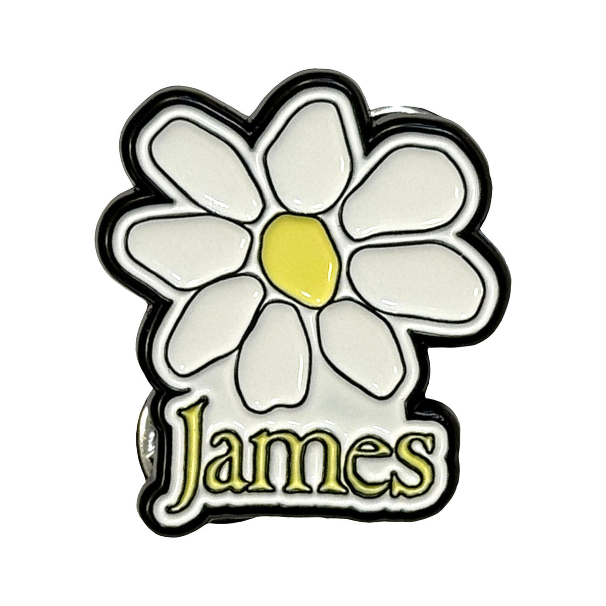 Een foto van een James Speld Badge