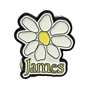 Een foto van een James Speld Badge