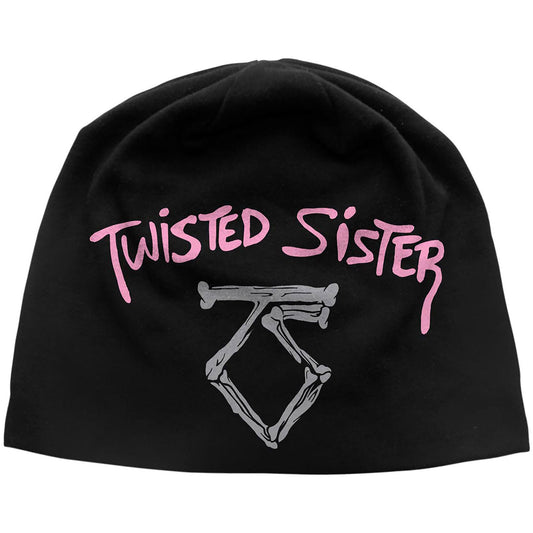 Een foto van een Twisted Sister Hoofddeksel