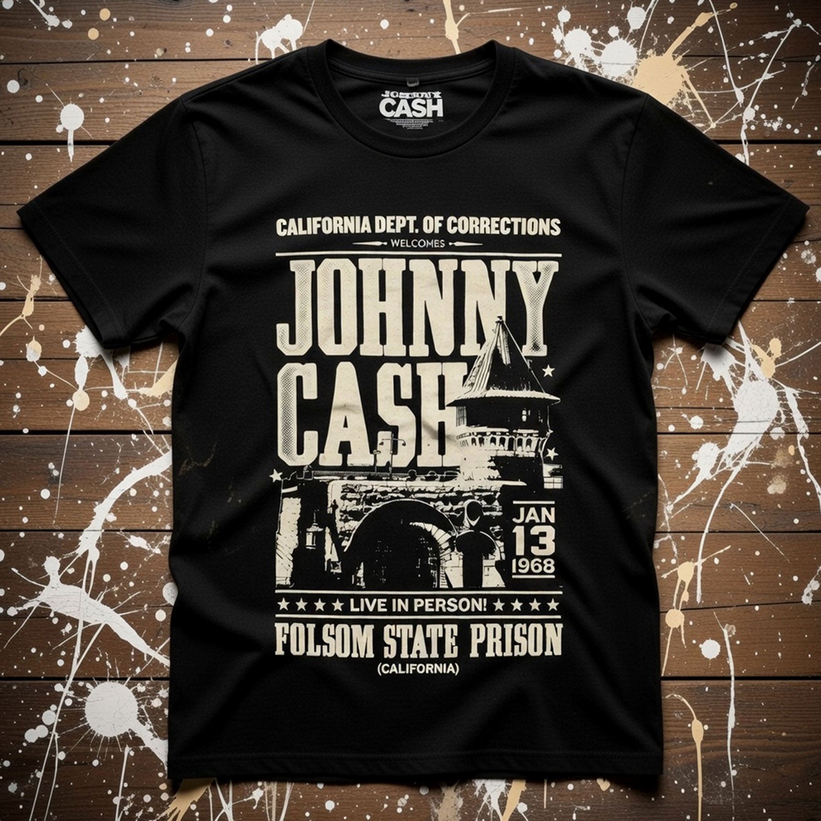 Een foto van een Johnny Cash T-Shirt