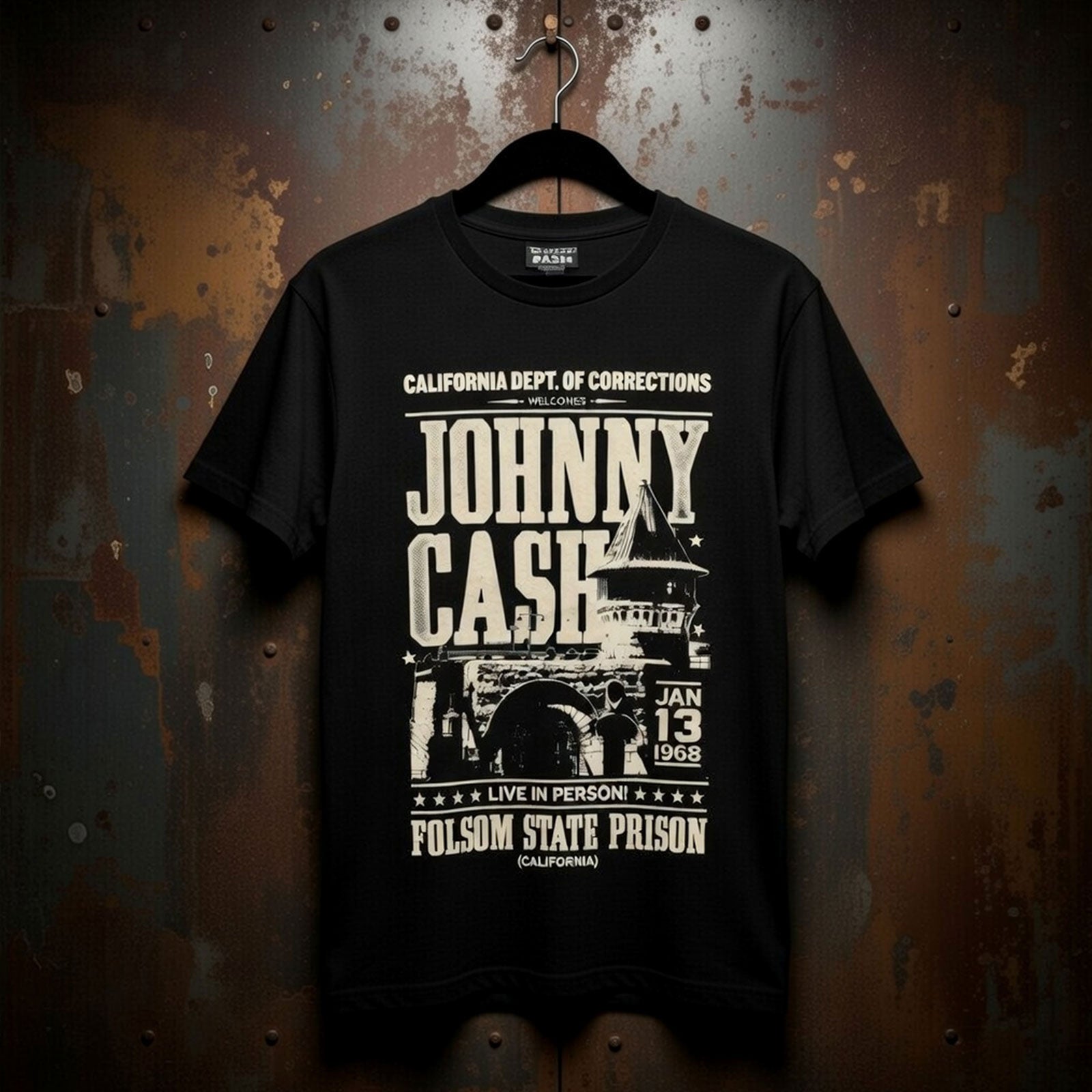 Een foto van een Johnny Cash T-Shirt