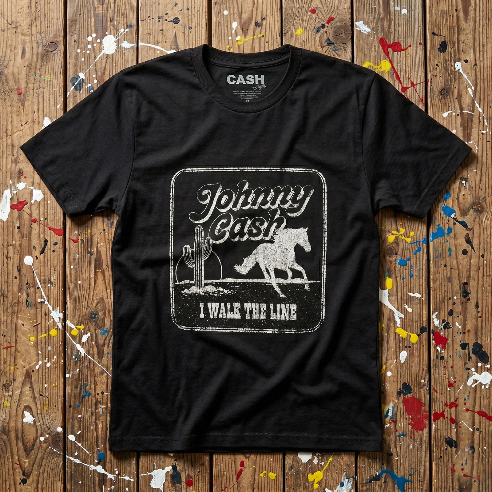 Een foto van een Johnny Cash T-Shirt