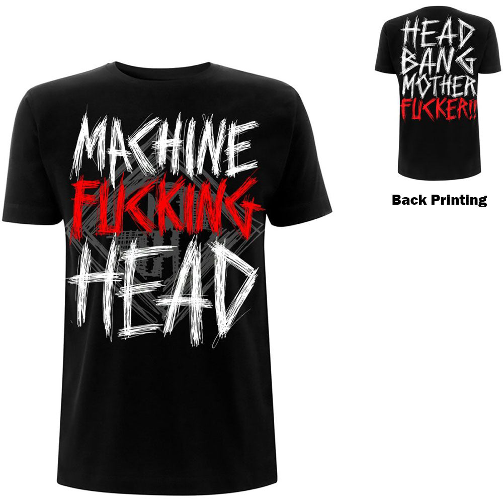 Machine Head Unisex T-Shirt: Bang Your Head (Back Print) T-Shirt