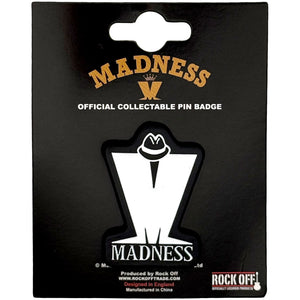 Een foto van een Madness Speld Badge