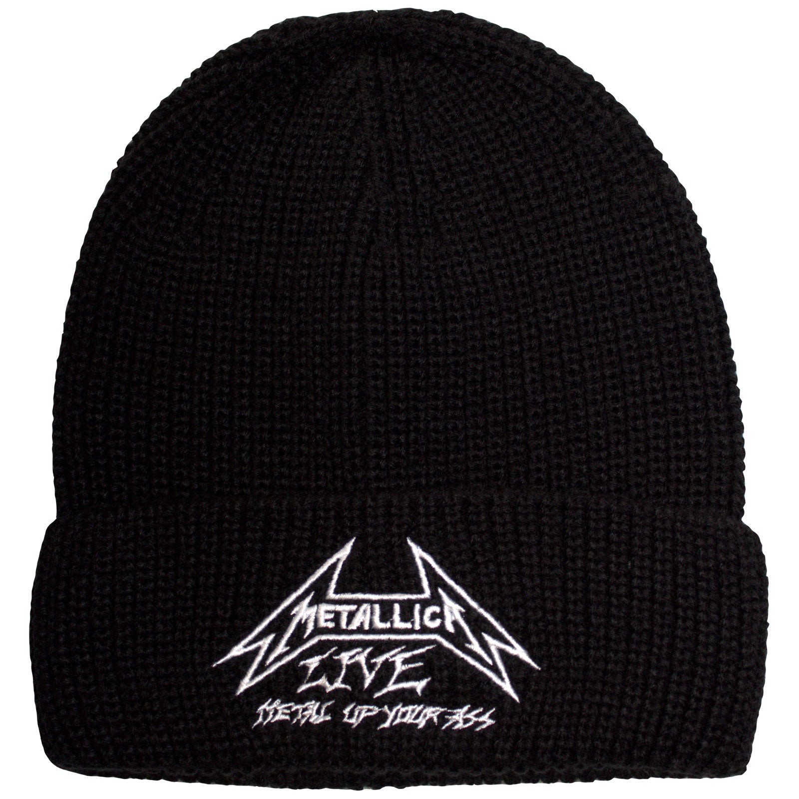 Een foto van een Metallica Hoofddeksel
