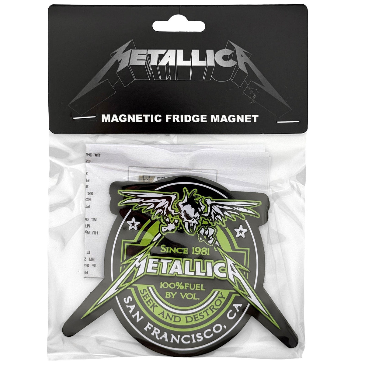 Een foto van een Metallica Magneet